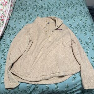 Vineyard Vines Tan Quilted Pullover